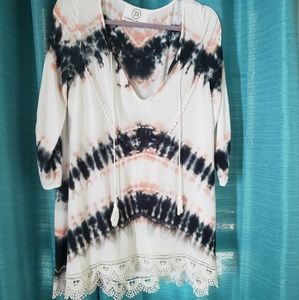 Sloane Rouge Boho Tie Dye Tunic